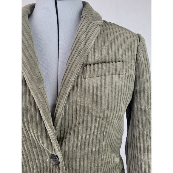 J.Crew Green Corduroy Blazer Jacket Sz 6 - Picture 3 of 10